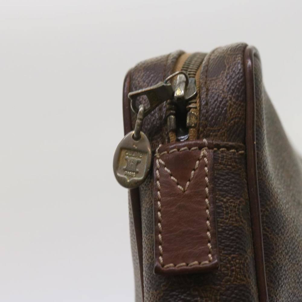 CELINE Macadam Canvas Clutch Bag PVC Brown Auth 65270 - Picture 8 of 16